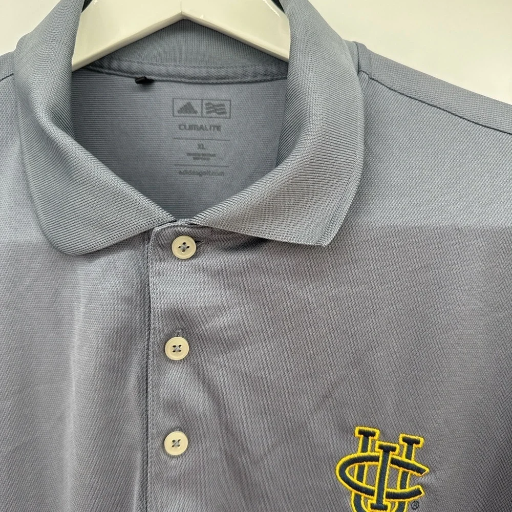 Adidas Climalite UC Irvine Polo Shirt Men’s Size XL Gray Embroidered Logo